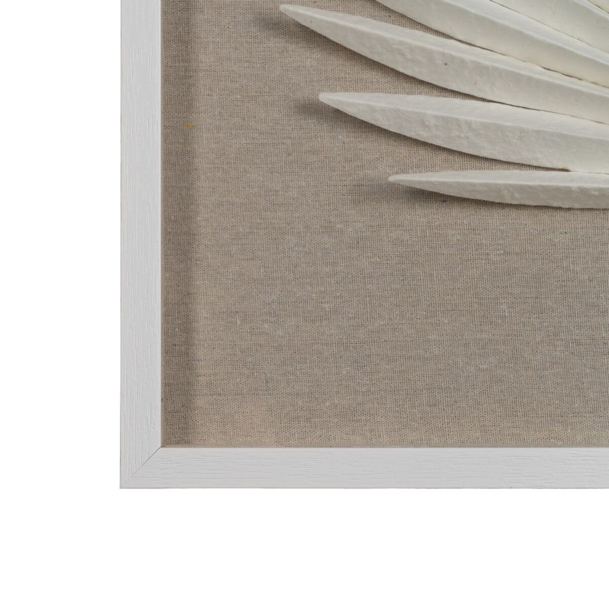 Læret Deco Hvit Baige 80 x 4 x 80 cm